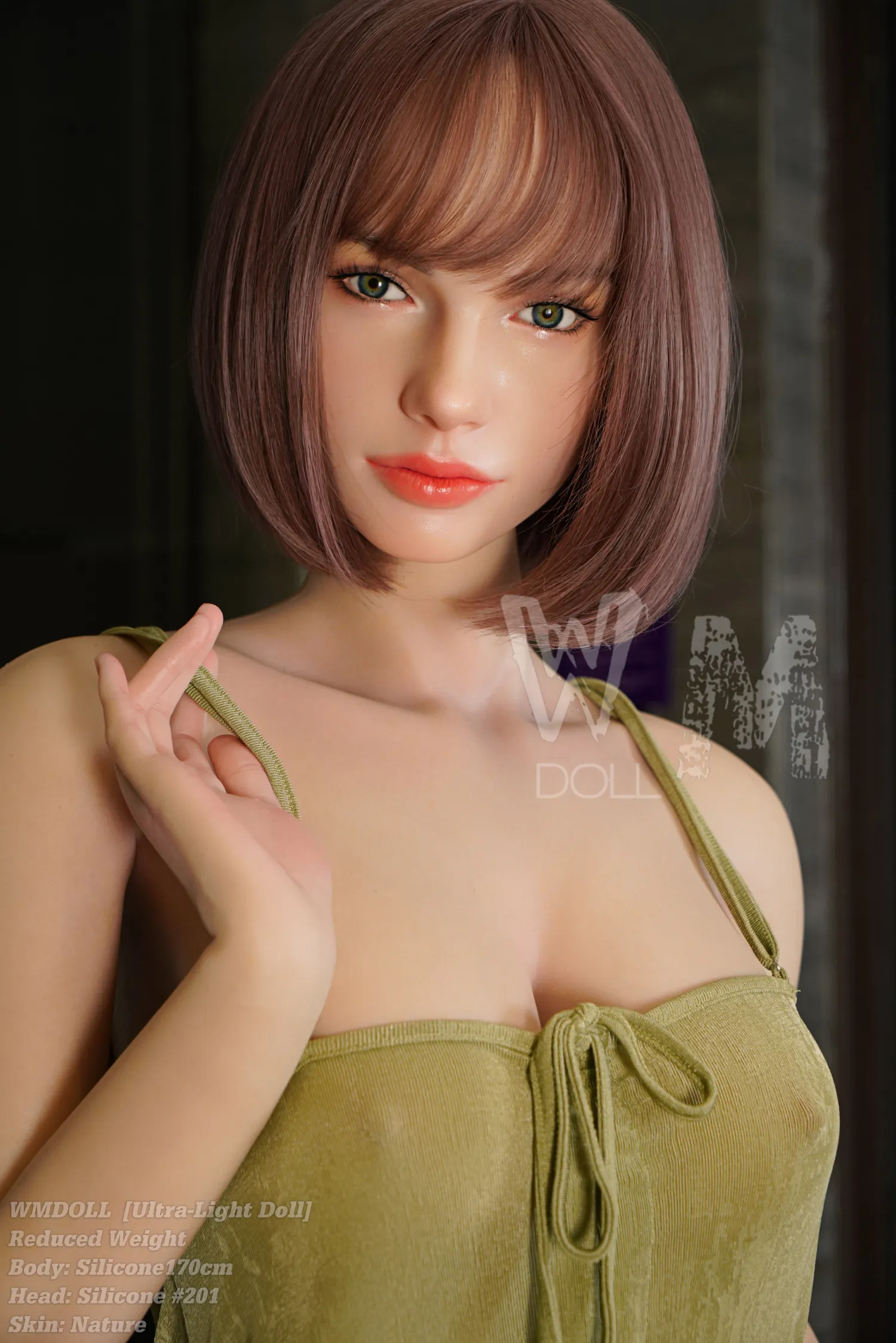 170cm (5ft7) D-Cup Ultra-Light Silicone， Lifelike doll Silicone Sex Doll Head #201- In US Stock